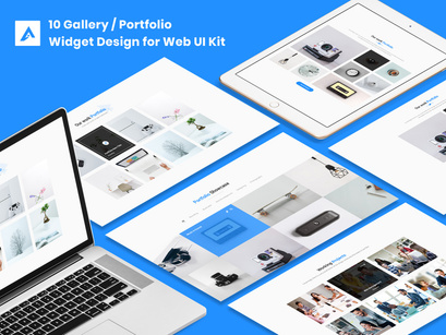 10 Gallery, Portfolio Widget Design for Web-UI Kit
