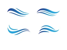 Water Wave Logo illustration design vector template