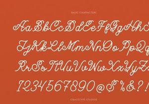 Caniora Florents | Monoline Script Font