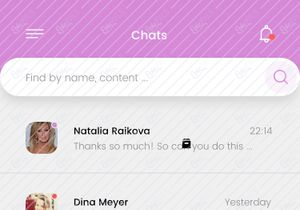 Chat and Undo actions screens for Soical app