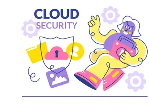 10 Digital Cloud Security Illustration