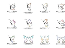 Butterfly Logo Design, Beautiful Flying Animal