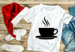 Hot Coffee Cup Silhouette with Steam, Minimalist Icon