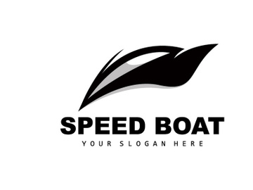 Speed Boat Logo, Fast Cargo Ship Vector, Sailboat, Design For Ship Manufacturing Company, Waterway Shipping, Marine Vehicles preview picture