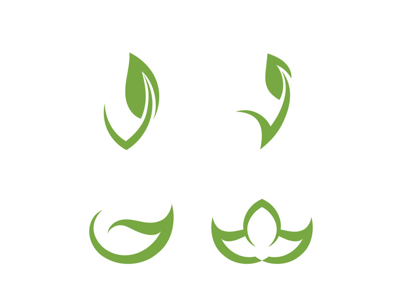 Vegan leaf green eco logo nature