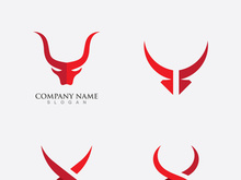 Taurus Logo Template  Red Bull Taurus Logo Template vector icon illustration
