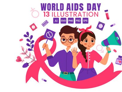 13 World AIDS Day Illustration