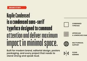 Kopile - Condensed Sans Serif Typeface