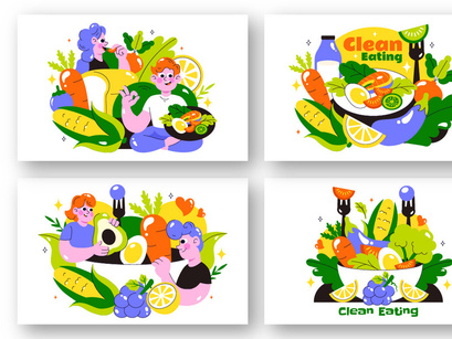 10 Clean Eating Illustration