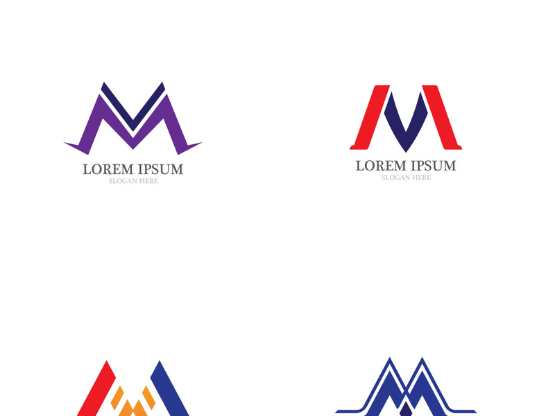 M Letter Logo Template vector illustration design