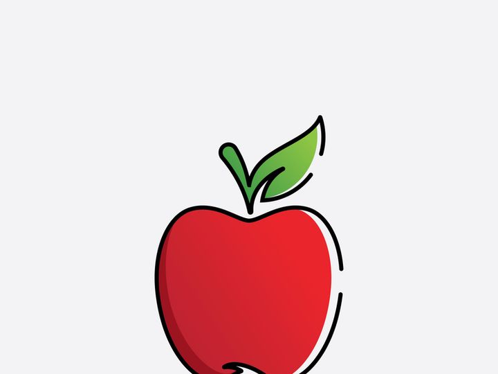 apple logo template design vector