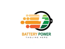 Battery Logo Design, Technology Charging Illustration, Company Brand Vector