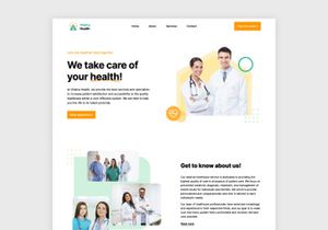 Medical Healthcare Landing Page Template Design