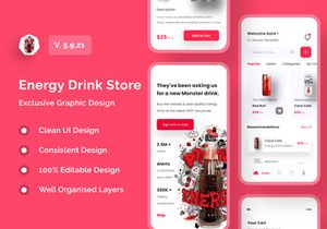 Energy Drink Store App Design