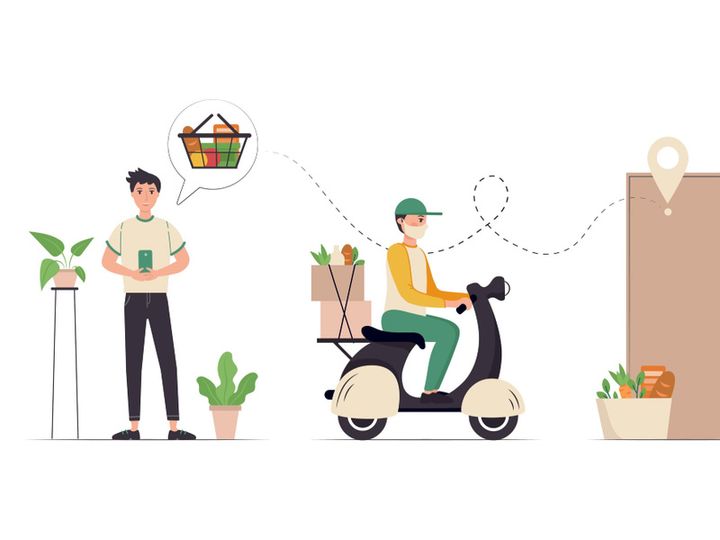 Order delivery illustration