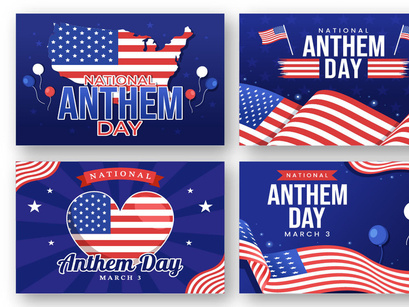 17 National Anthem Day Illustration