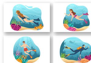 10 Snorkeling Design Illustration