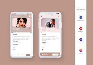 Hoomie Roommate Finder Mobile App UI Kit
