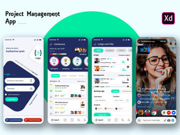 Project Management Mobile App UI Kit preview picture