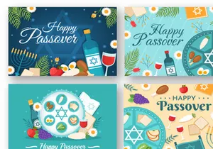 16 Happy Passover Jewish Holiday Illustration
