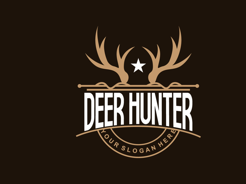 Deer Logo Deer Hunter Vector Forest Animal Design