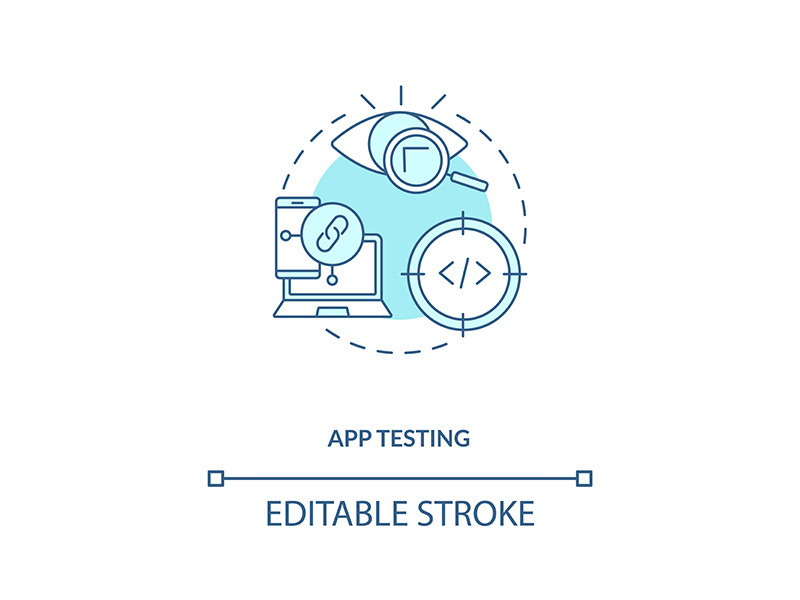 App testing concept icon