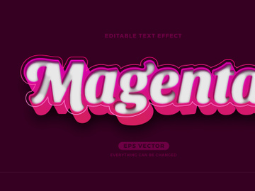 Magenta editable text effect style vector preview picture