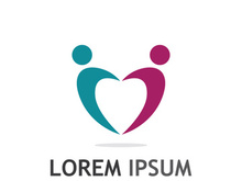 Community of people logo design with creative idea.