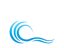 Water wave vector illustration logo template design
