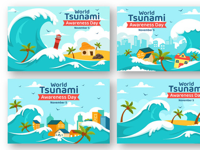 11 World Tsunami Awareness Day Illustration