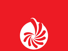 vortex circle red vector illustration icon Logo