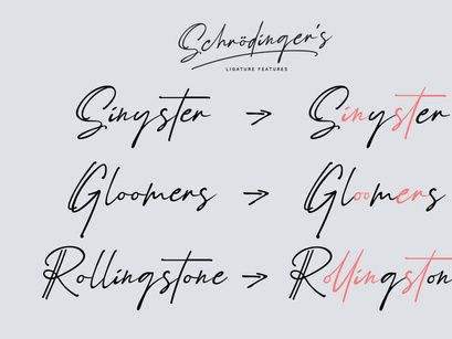 Schrödinger's | Signature Font