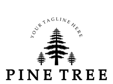 simple pine or fir tree logo,evergreen.for pine forest,adventurers,camping,nature,badges and business.vector preview picture