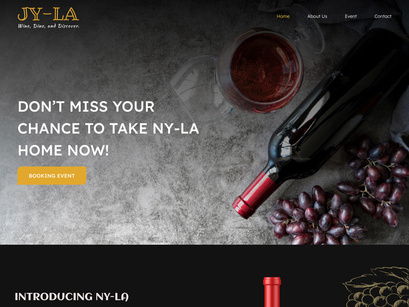 Wine Landing Page Interface - Figma