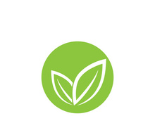 Green leaf ecology nature element vector icon