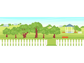 Orchard flat color vector illustration preview picture