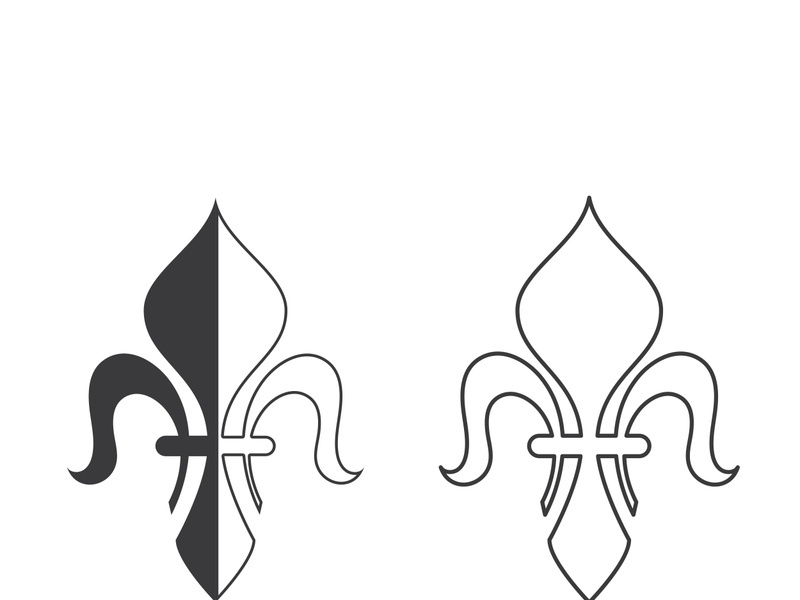 Fleur de lis vector icon design