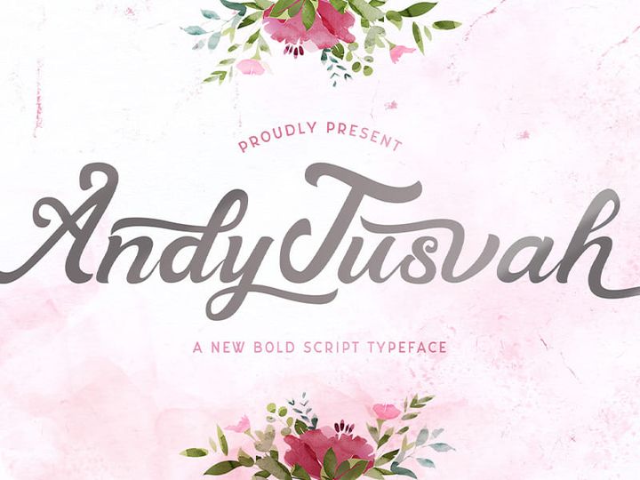 Andy Tusvah - Bold Script Font