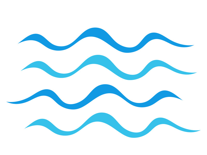 Water wave icon vector