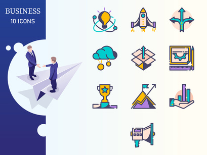 B Shadow : Business And Finance Icon Set