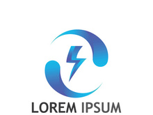 Colorful electric lightning logo design.