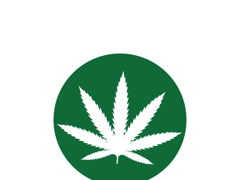 Canabis leaf logo and symbol vector