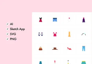 Clothes & Accessories Icons