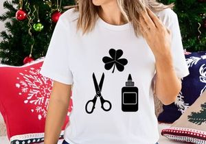 Craft Supplies: Scissors, Glue, Clover