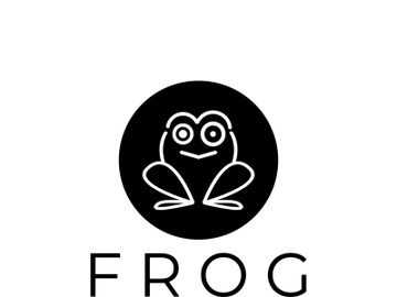 frog logo simple vector design template preview picture