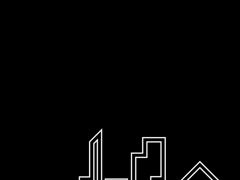 Modern city line buildings logo icons template