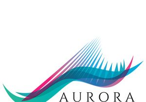 aurora logo design icon illustration vector template