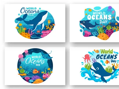 15 World Oceans Day Illustration