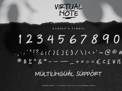 Virtual Note - Handwritten Font