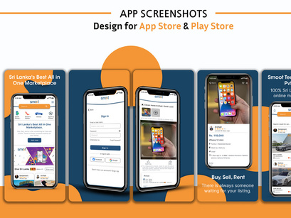 App store I Play store Screenshots design